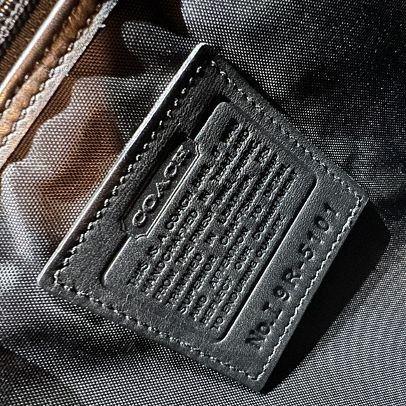 VINTAGE Coach Black Briefcase Laptop Bag, Leather/Material - Picture 7 of 16